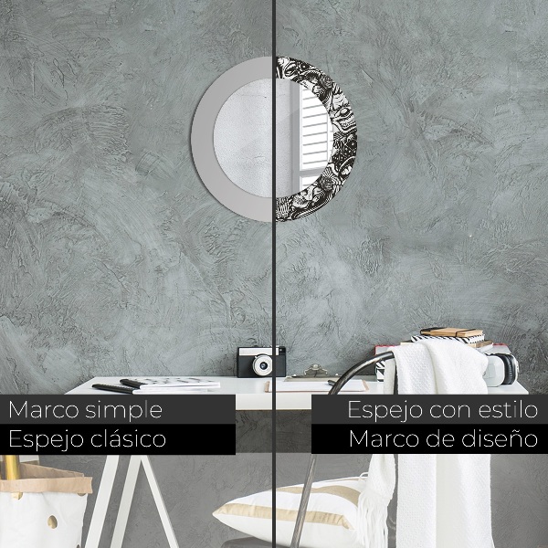 Kulaté zrcadlo rám s potiskem Abstraktní tekutina