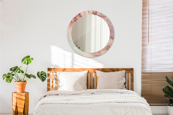 Kulaté zrcadlo rám s potiskem Abstraktní tekutina