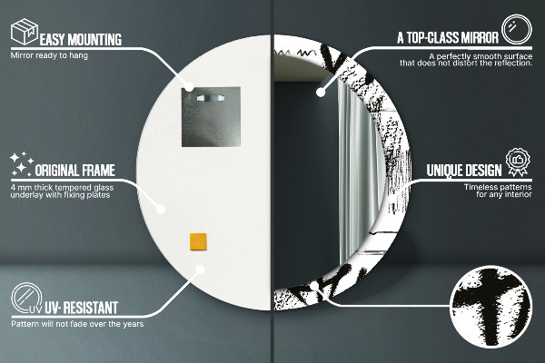 Kulaté dekorační zrcadlo Vzor graffiti