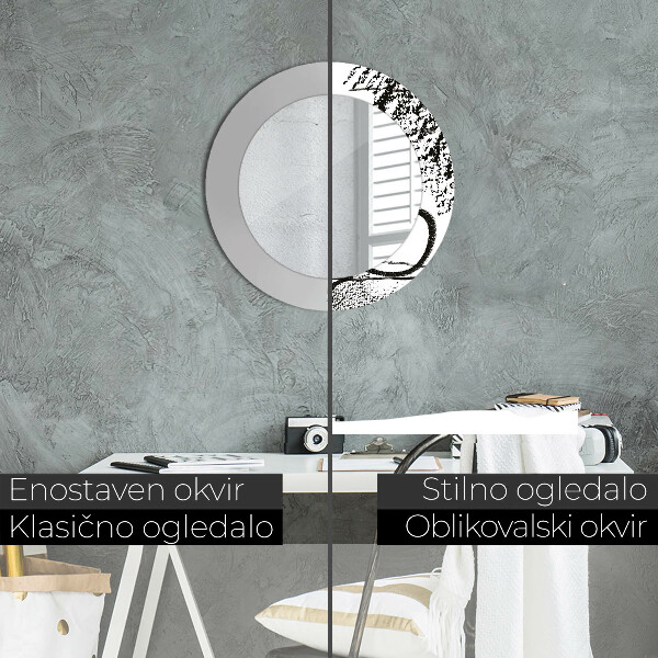 Kulaté dekorační zrcadlo Vzor graffiti