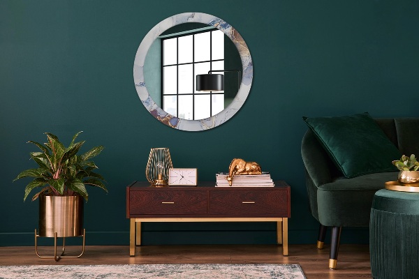 Kulaté dekorační zrcadlo Abstraktní tekuté umění