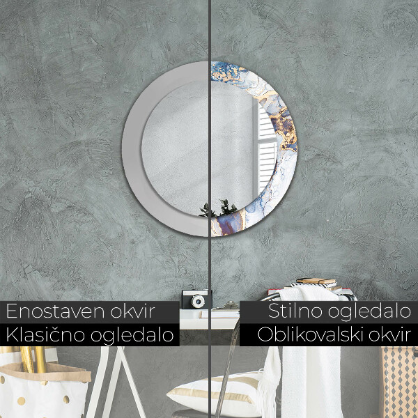 Kulaté dekorační zrcadlo Abstraktní tekuté umění