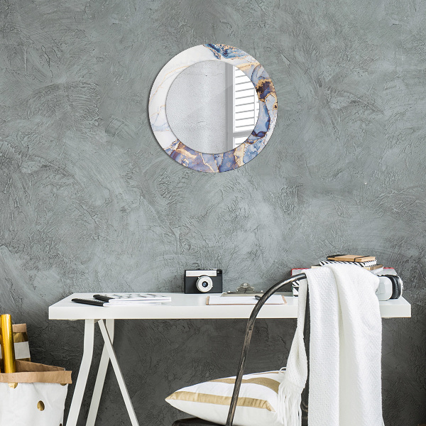 Kulaté dekorační zrcadlo Abstraktní tekuté umění