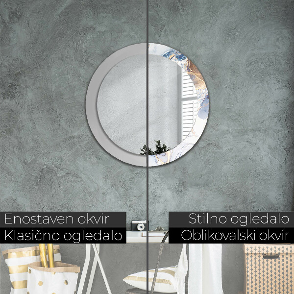 Kulaté dekorační zrcadlo Abstraktní tekuté umění