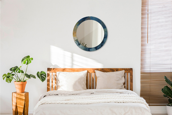 Kulaté dekorační zrcadlo Onyxový mramor