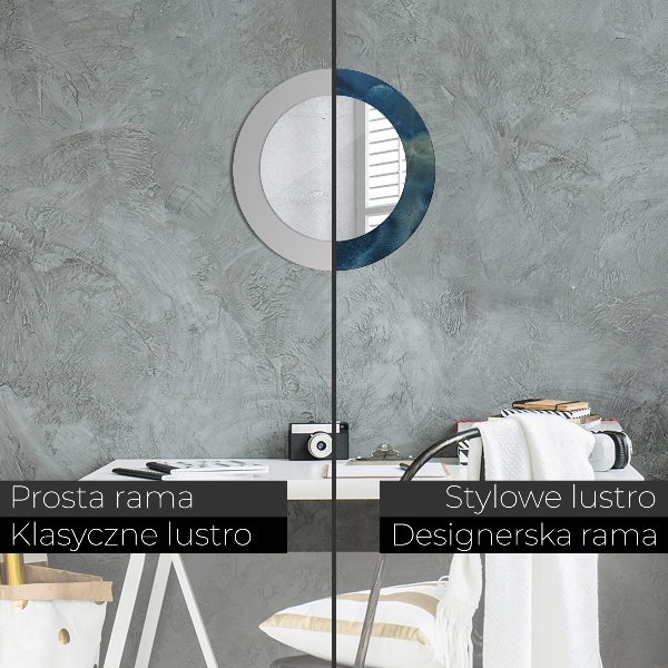 Kulaté dekorační zrcadlo Onyxový mramor