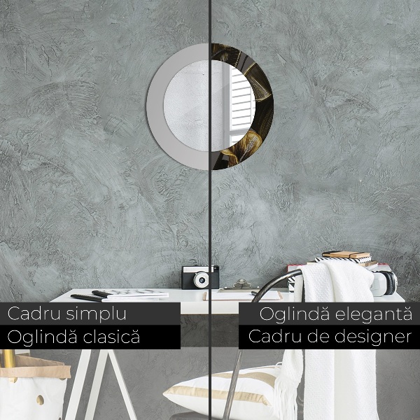 Kulaté zrcadlo rám s potiskem Hibiscus Flowers