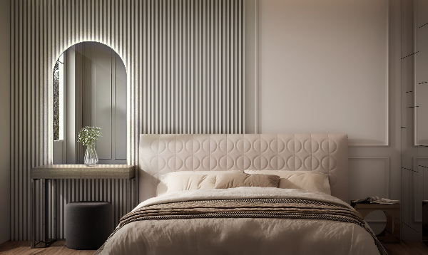 Poloviční oválné zrcadlo s led podsvícením 45x80 cm