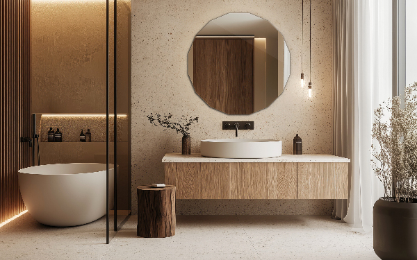 Geometrické zrcadlo originálního tvaru 50x50 cm