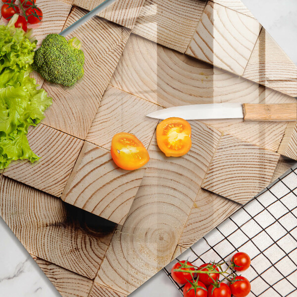 Sklo za varnou desku Dřevěné čtverce