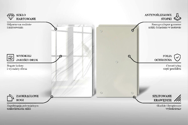 Sklo za varnou desku Jemný mramor