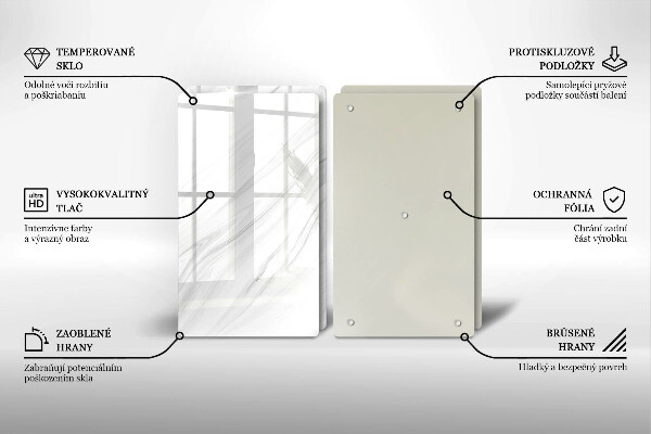 Sklo za varnou desku Jemný mramor