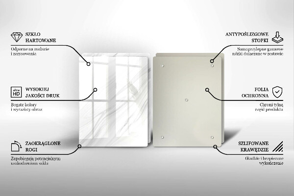 Sklo za varnou desku Jemný mramor