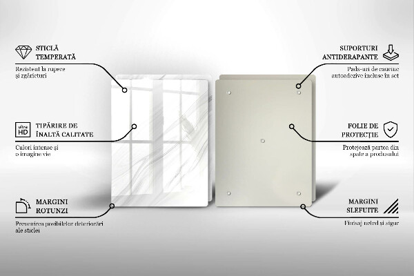 Sklo za varnou desku Jemný mramor