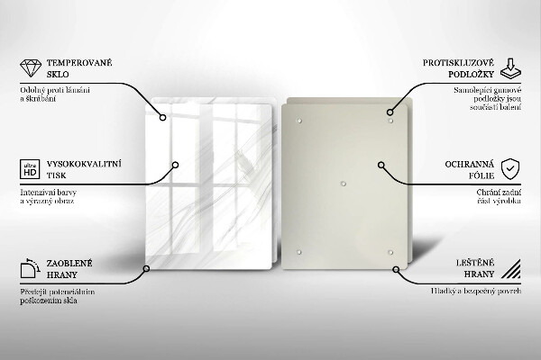 Sklo za varnou desku Jemný mramor