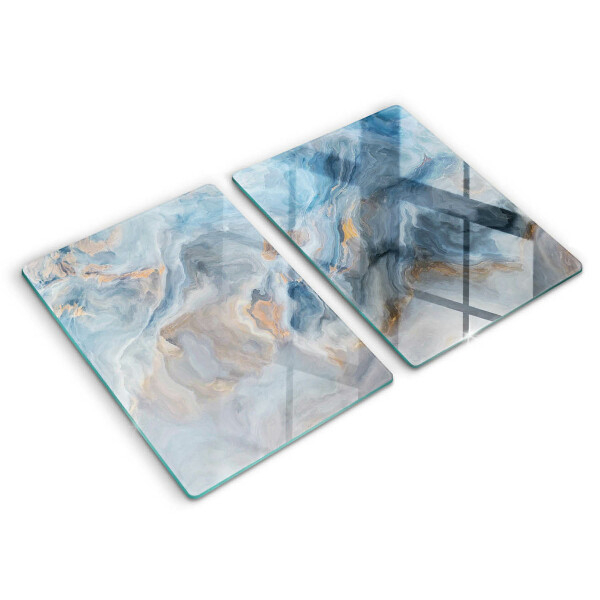 Skleněná deska za sporák Textura mramoru