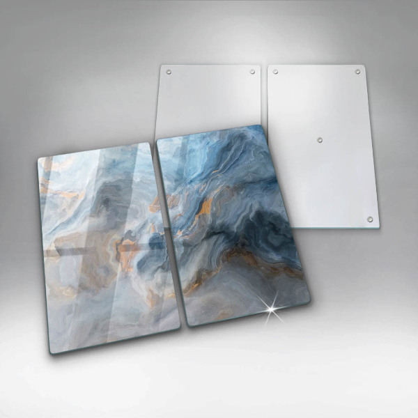 Skleněná deska za sporák Textura mramoru