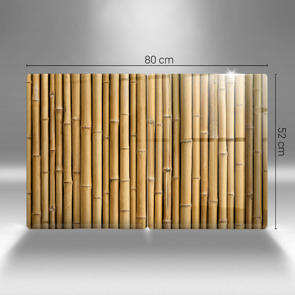 Skleněná deska za sporák Přírodní boho bambus