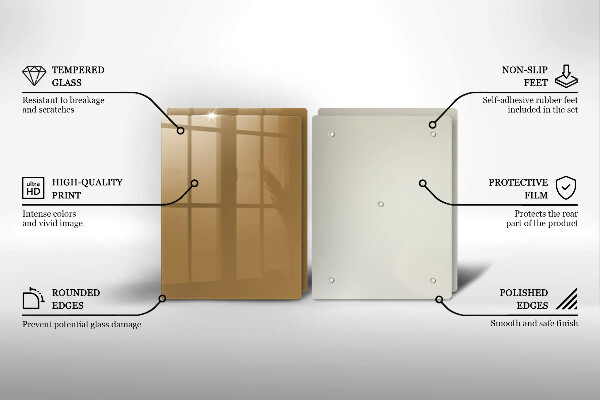 Skleněná deska za sporák Barva béžová