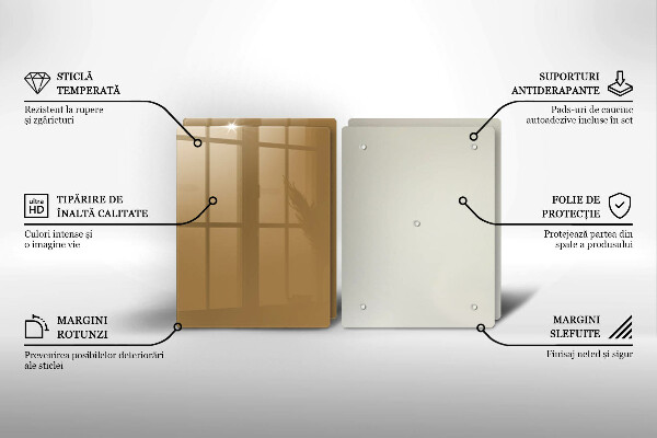 Skleněná deska za sporák Barva béžová