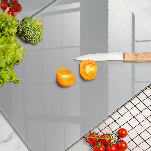 Skleněná deska za sporák Šedá barva