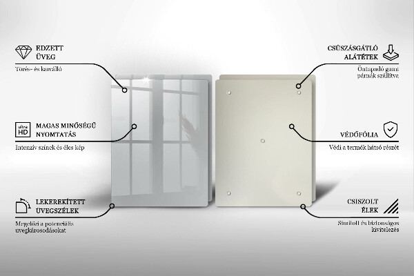Skleněná deska za sporák Šedá barva