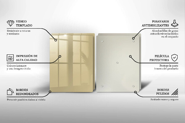 Skleněná deska za sporák Barva béžová