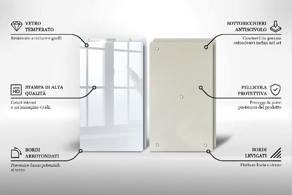 Skleněná deska za sporák Bílá barva