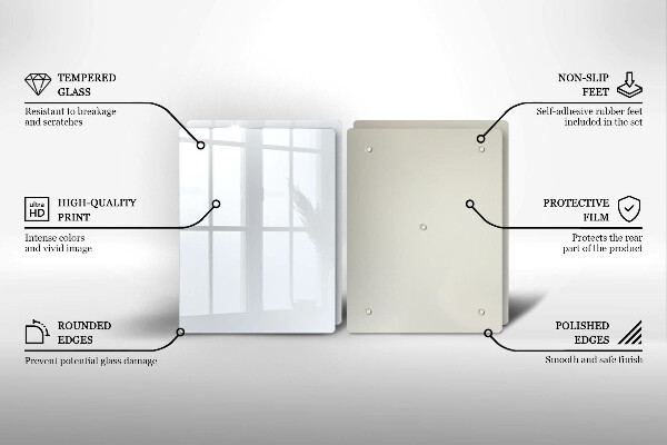 Skleněná deska za sporák Bílá barva