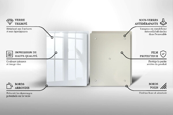 Skleněná deska za sporák Bílá barva