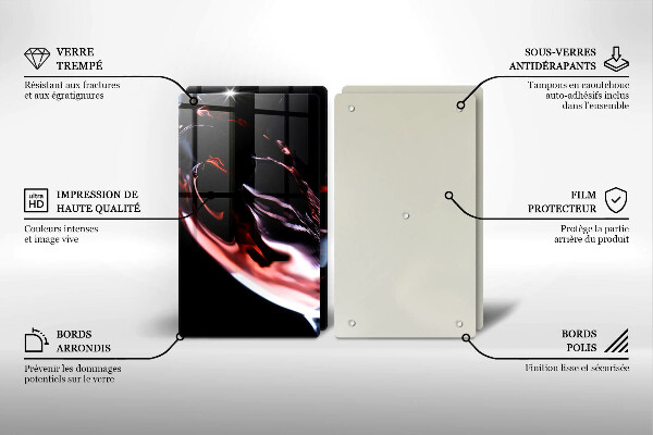 Skleněná deska za sporák Sklenka červeného vína