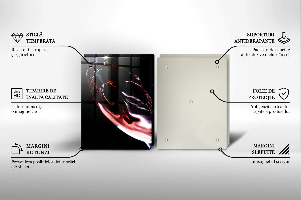 Skleněná deska za sporák Sklenka červeného vína