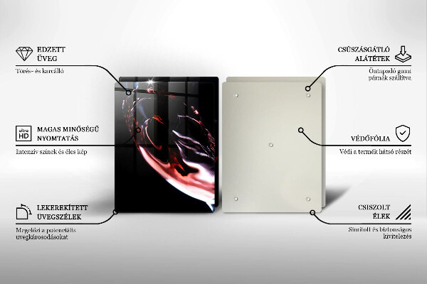 Skleněná deska za sporák Sklenka červeného vína