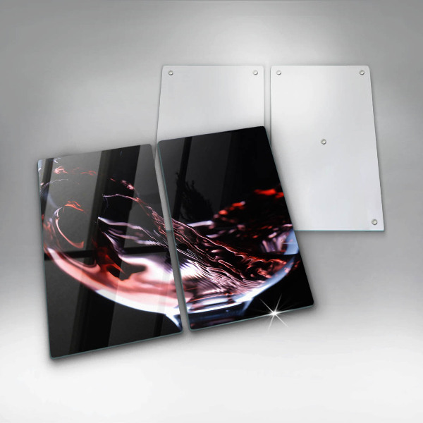 Skleněná deska za sporák Sklenka červeného vína