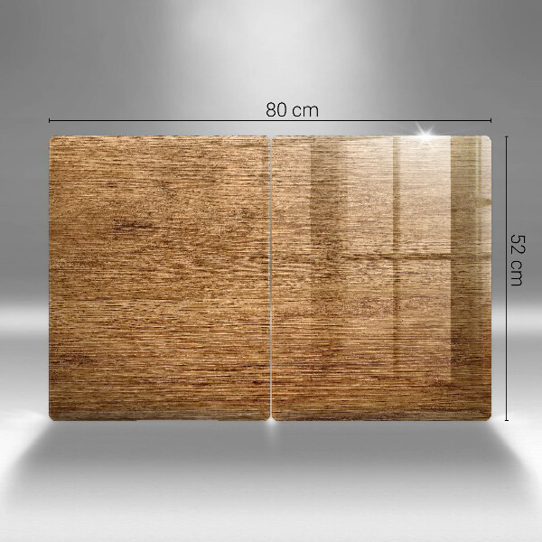 Skleněná deska za sporák Textura dřevěné desky