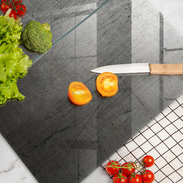 Skleněná deska za sporák Kovová textura