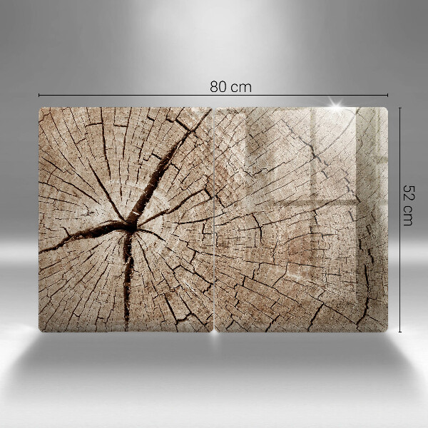 Skleněná deska za sporák Průřez stromem