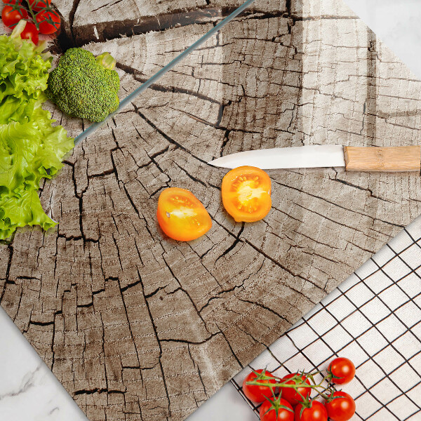 Skleněná deska za sporák Průřez stromem