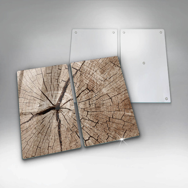 Skleněná deska za sporák Průřez stromem