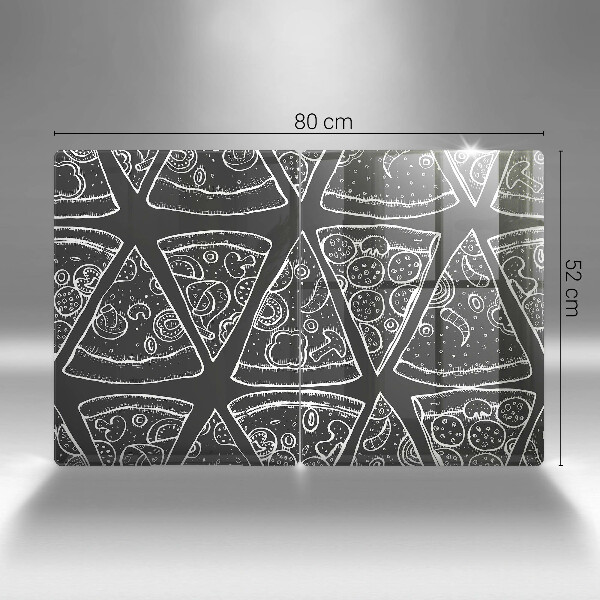 Skleněná deska za sporák Pizza ilustrace