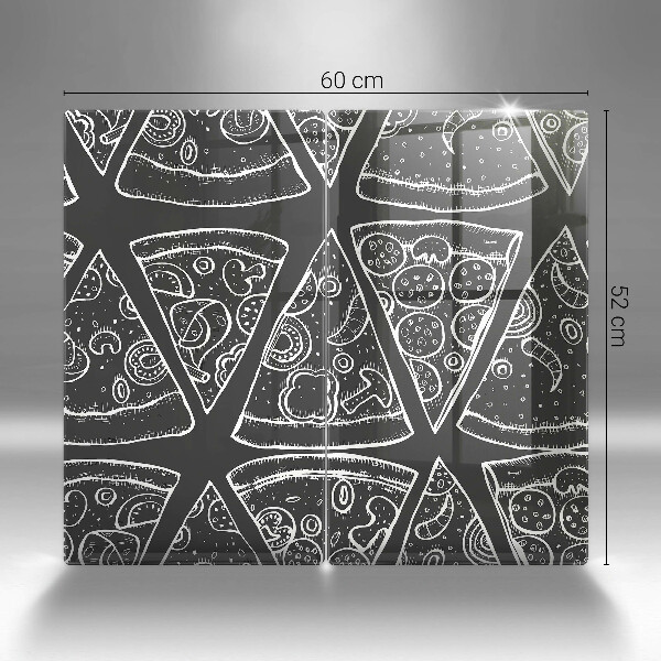 Skleněná deska za sporák Pizza ilustrace