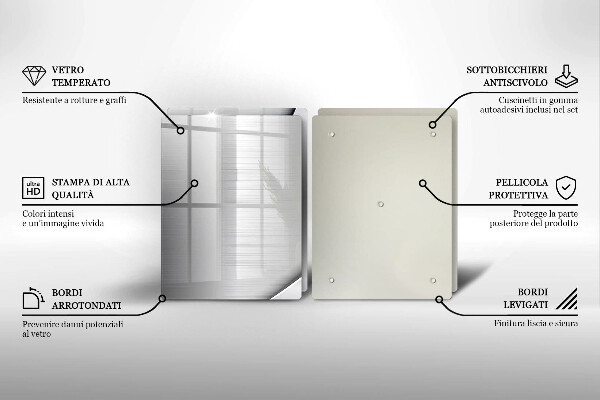Skleněná deska za sporák Kovové tvary