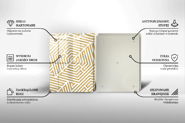 Skleněná deska za sporák Geometrické čáry