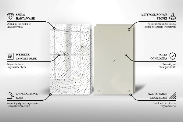 Skleněná deska za sporák Abstraktní tvary