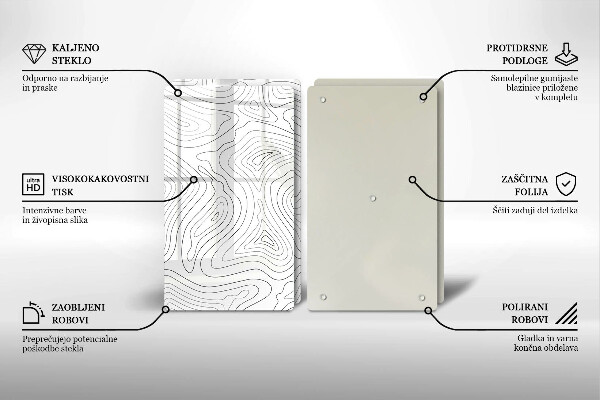 Skleněná deska za sporák Abstraktní tvary