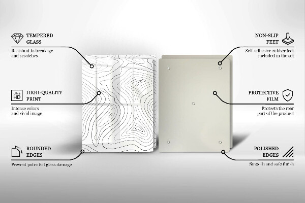 Skleněná deska za sporák Abstraktní tvary