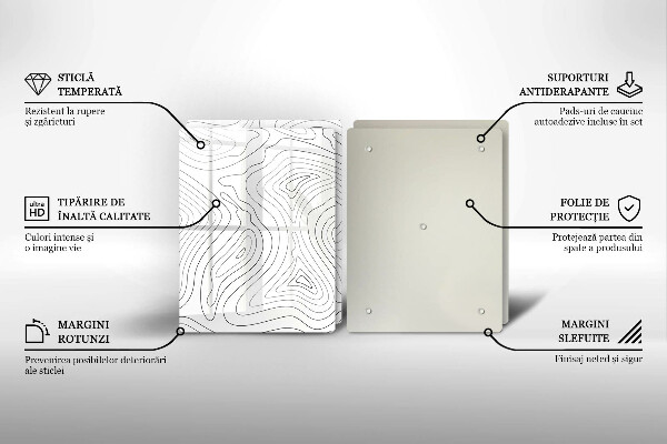 Skleněná deska za sporák Abstraktní tvary