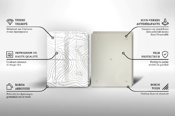 Skleněná deska za sporák Abstraktní tvary