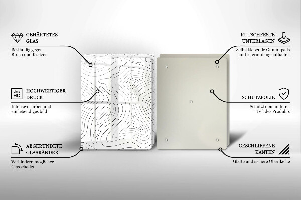 Skleněná deska za sporák Abstraktní tvary