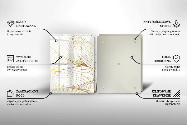 Skleněná deska za sporák Moderní čáry vzor